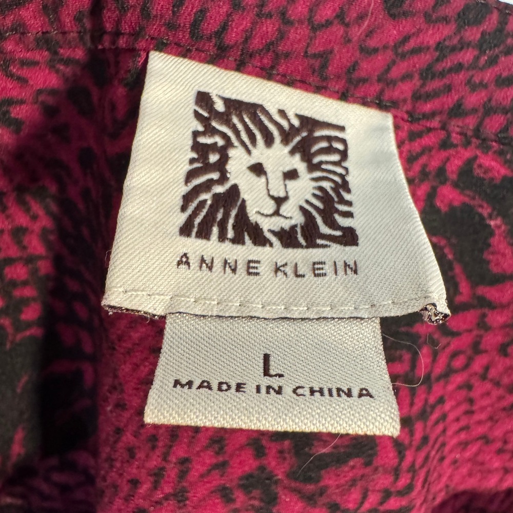 Anne Klein Burgundy Whimsigoth Snake Maximalist Animal Print L Dark Grunge Fairy - Picture 5 of 11